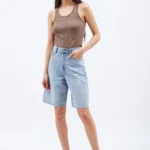 DRDENIM BELLA SHORT BLEACH SKY