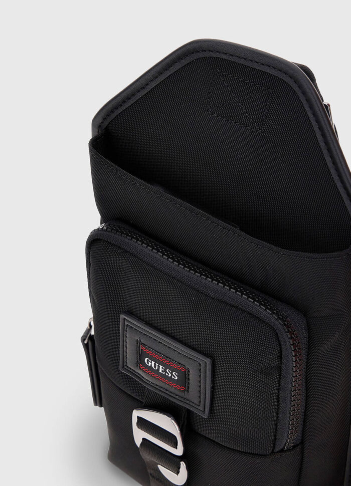 GUESS UNISEX AREZZO CROSSBODY BAG BLACK - Image 3