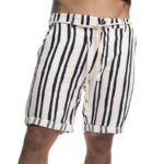 SUBLEVEL MENS SHORTS LINEN STRIPES
