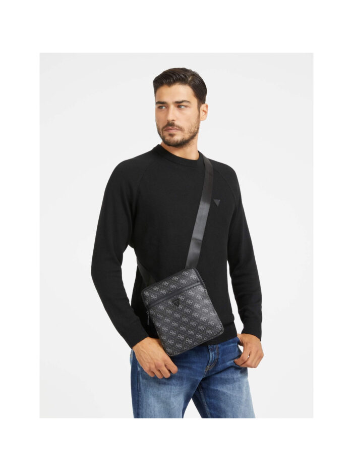 GUESS ALL OVER PRINT BLACK  SHOULDER BAG - Image 3