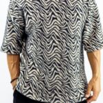 TWIN BLACK MENS T-SHIRT ZEBRA OVERSIZED