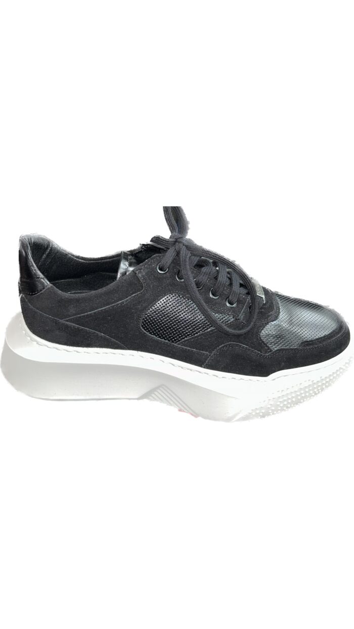 MAINSTONE MAN SHOES SNEAKERS BLACK LEATHER - Image 5