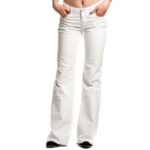 BACK2JEANS WOMANS JEANS FLARED ΚΑΜΠΑΝΑ  WHITE