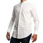 TWIN BLACK MENS SHIRT WHITE SLIM MAO
