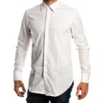 TWIN BLACK MENS SHIRT WHITE ΑΣΠΡΟ ΑΝΔΡΙΚΟ ΠΟΥΚΑΜΙΣΟ