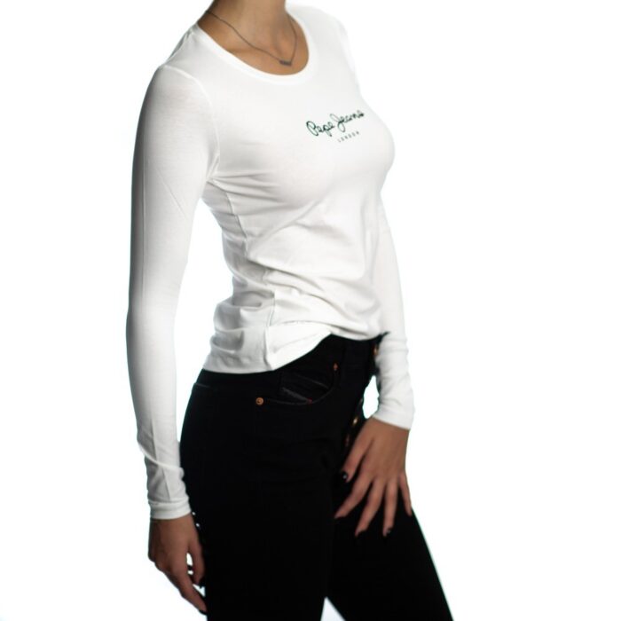 PEPE JEANS ΓΥΝΑΙΚΕΙΟ ΜΑΚΡΥΜΑΝΙΚΟ NEW VIRGINIA LS (PL502755-800) WHITE - Image 3