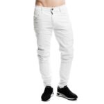 TWIN BLACK MENS JEAN  WHITE SLIM