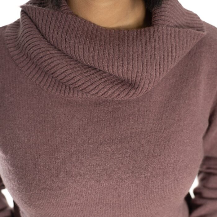YES-ZEE WOMANS KNIT ΖΙΒΑΓΚΟ WINE (M025/LB00/0437) - Image 3