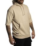 TWIN BLACK MENS HOODIE T-SHIRT 01-76.BEIGE
