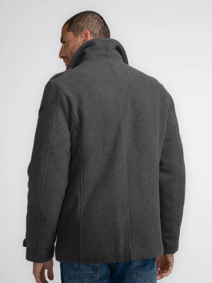 PETROL MENS COAT GREY - Image 2
