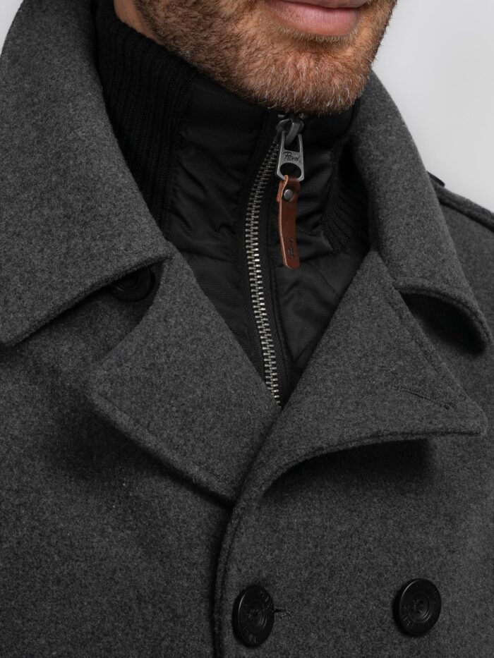 PETROL MENS COAT GREY - Image 6