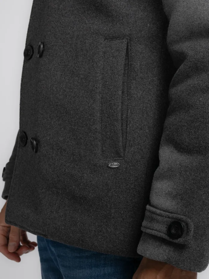 PETROL MENS COAT GREY - Image 4