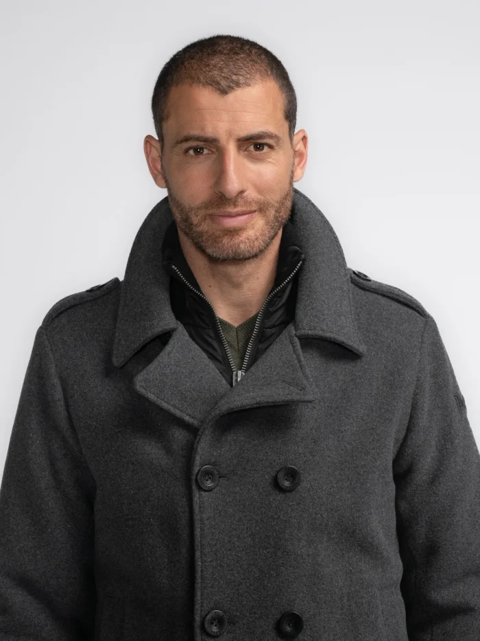 PETROL MENS COAT GREY - Image 3
