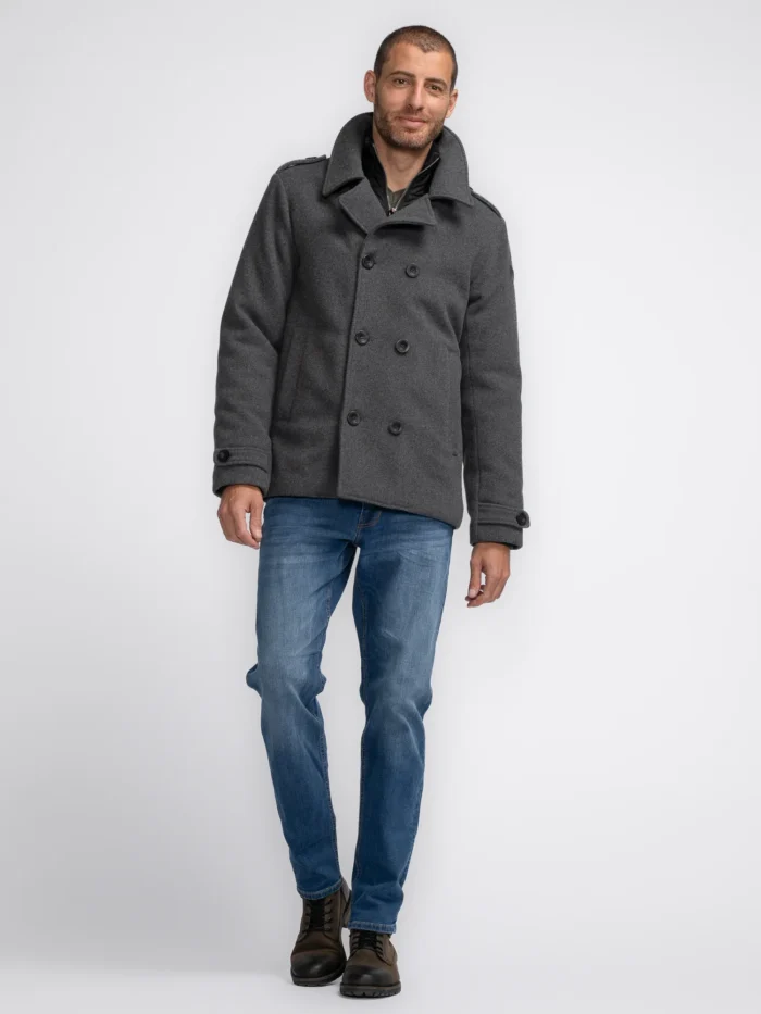 PETROL MENS COAT GREY - Image 7