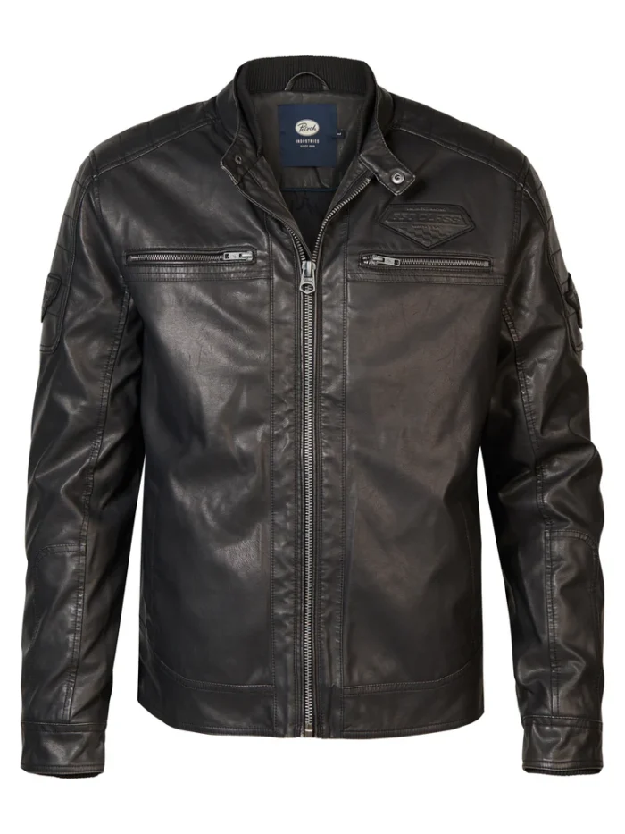 PETROL LEATHER JACKET PU - Image 5