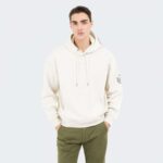 GUESS MENS HOOD OFF WHITE WITH LOGO