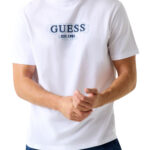 GUESS MENS T-SHIRT WHITE WITH LOGO