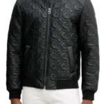 GUESS MENS LEATHER JACKET