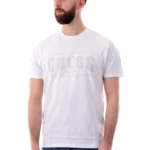GUESS MENS T-SHIRT LOGO WHITE
