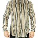 TWIN BLACK MENS STRIPE SHIRT