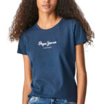 PEPE JEANS WOMANS NEW VIRGINIA T-SHIRT NAVY