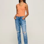 PEPE JEANS WOMANS JEANS VIOLET HIGH WAIST RELAXED FIT