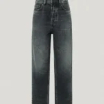 PEPE JEANS WOMENS HIGH-RISE BARREL FIT JEANS BLACK
