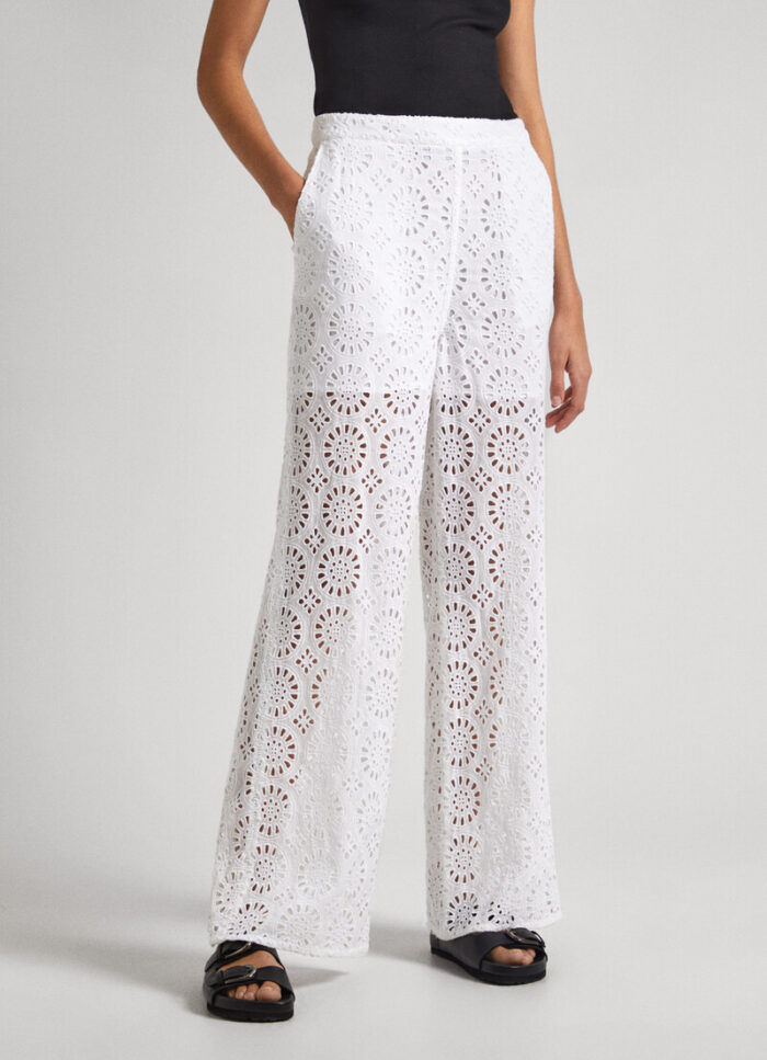 PEPE JEANS MAGGY WHITE PANTS - Image 4