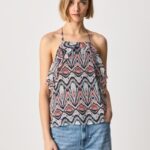 PEPE JEANS WOMANS TOP JORDAN MULTI