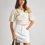 PEPE JEANS WOMANS CROPPED FIT STRIPED TOP