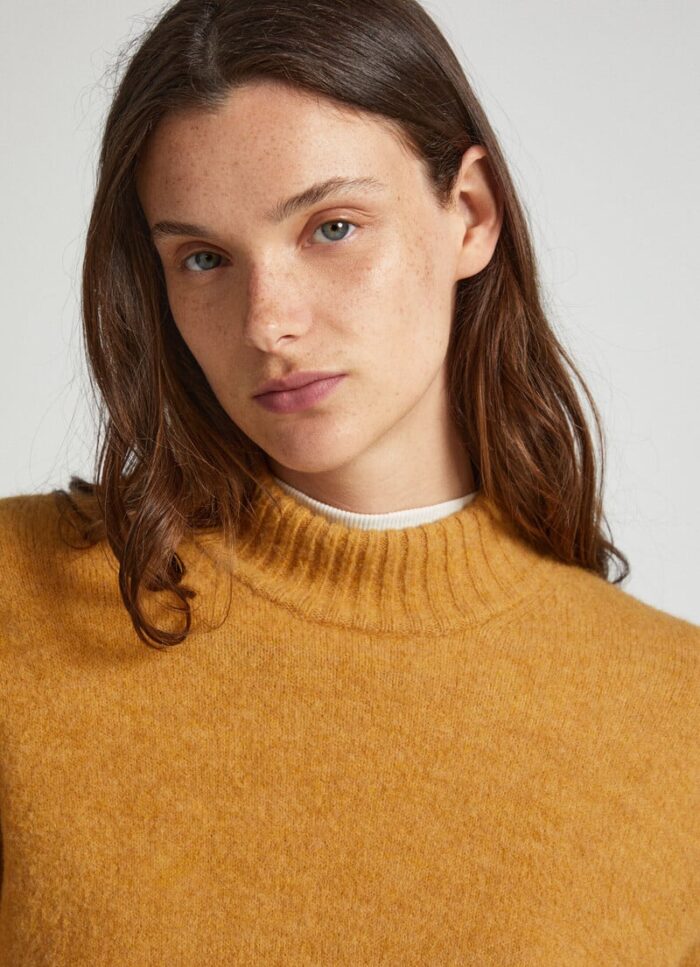 PEPE JEANS TURTLENECK JUMPER CAMEL BEIGE - Image 2