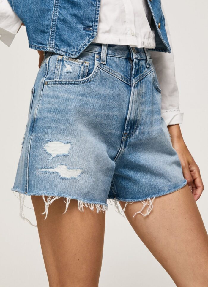 PEPE JEANS WOMEN BALLOON FIT DENIM JEAN SHORTS - Image 4