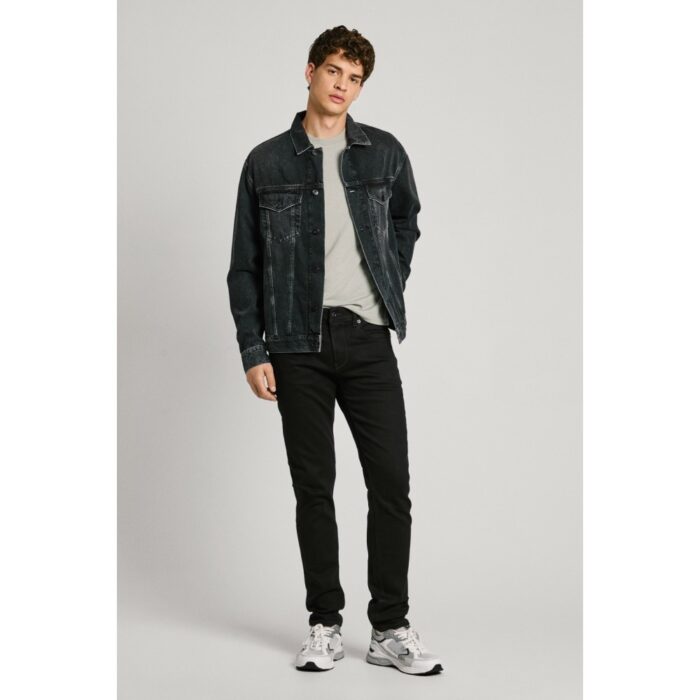 PEPE JEANS MENS SLIM JEANS HATC BLACK - Image 5