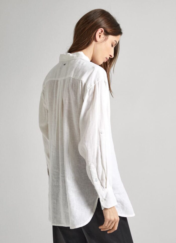 PEPE JEANS WOMANS SHIRT LINEN WHITE - Image 2