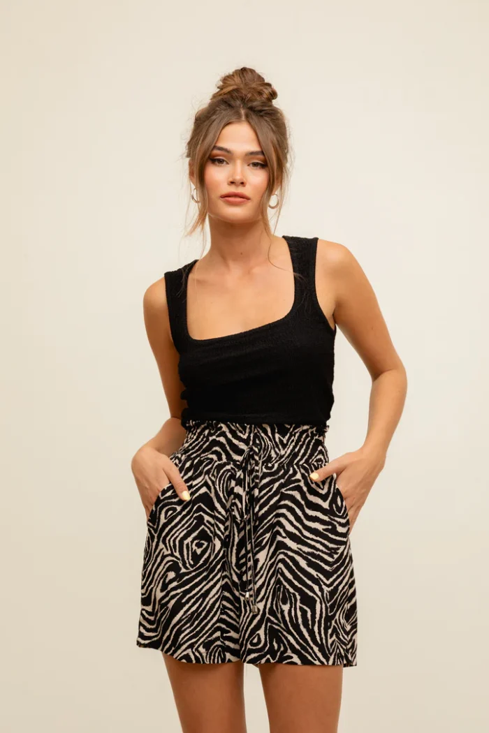 RUT&CIRCLE WOMANS SHORTS KENSI ANIMAL PRINT - Image 4