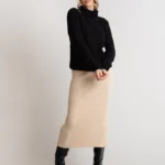 RUT&CIRCLE WOMANS KNIT ELLE ROLLNECK BLACK