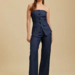 RUT&CIRCLE WOMENS PHEOBE PANT BLUE DENIM