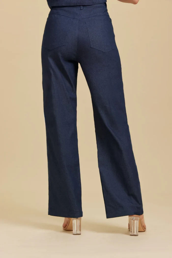 RUT&CIRCLE WOMENS PHEOBE PANT BLUE DENIM - Image 3