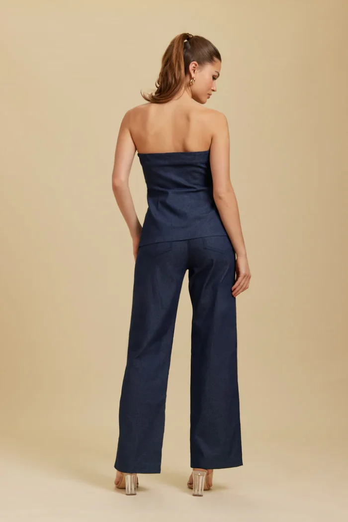 RUT&CIRCLE WOMENS PHEOBE PANT BLUE DENIM - Image 4