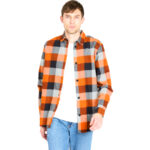 WHISTLER MENS SHIRT RIGLET M CHEQUERED ORANGE