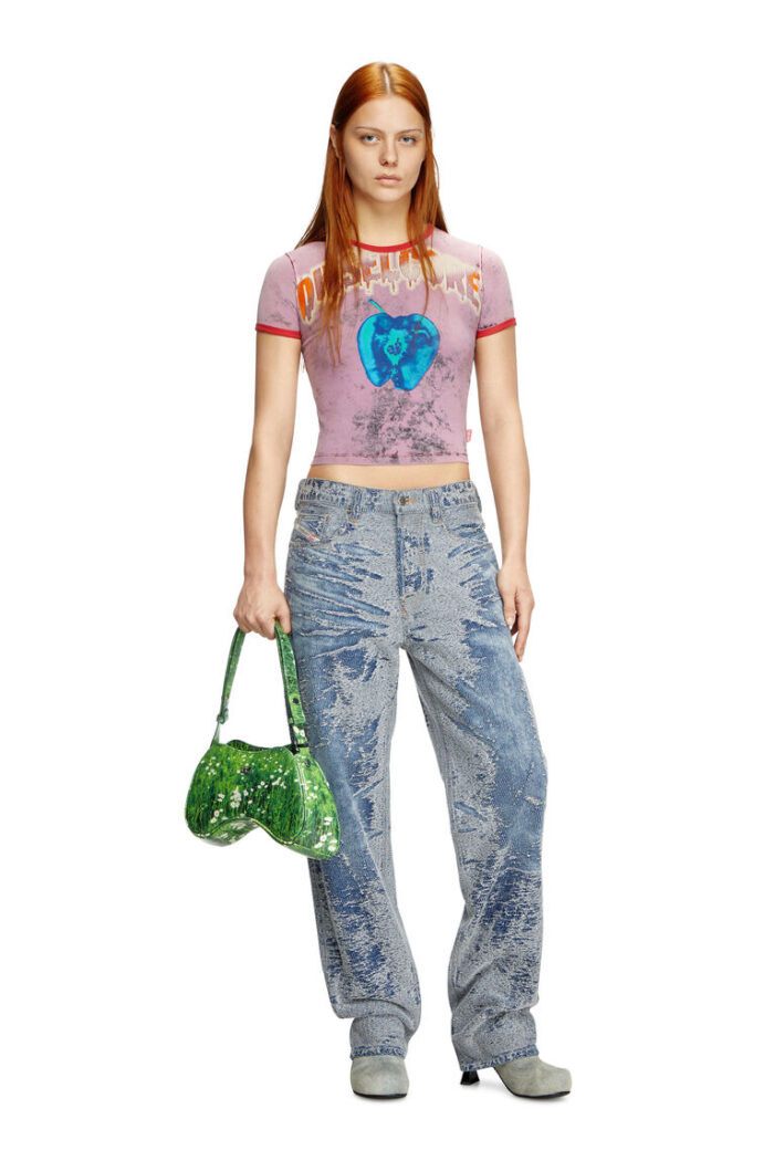 DIESEL Play-Glossy shoulder bag with print - Image 6