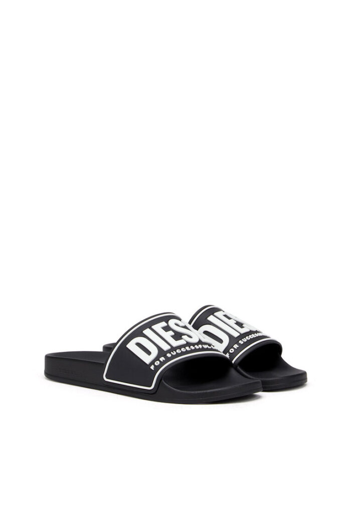 DIESEL SA-MAYEMI RUBBER SLIDES BLACK - Image 2