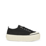 DIESEL WOMEN S-HANAMI LOW W Low-top flatform sneakers in canvas denim