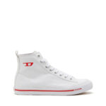 DIESEL S-ATHOS MID W High-top canvas sneakers with oval patch