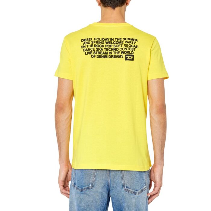 DIESEL MENS T-SHIRT YELLOW - Image 3