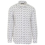 DIESEL S-RILEY-FLA Poplin shirt with flame print