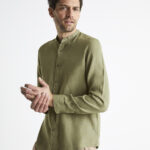 CELIO MENS SHIRT BAMAOFLAX KHAKI LINEN