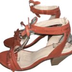 DIESEL WOMAN HEELS FRINGE PAPRIKA