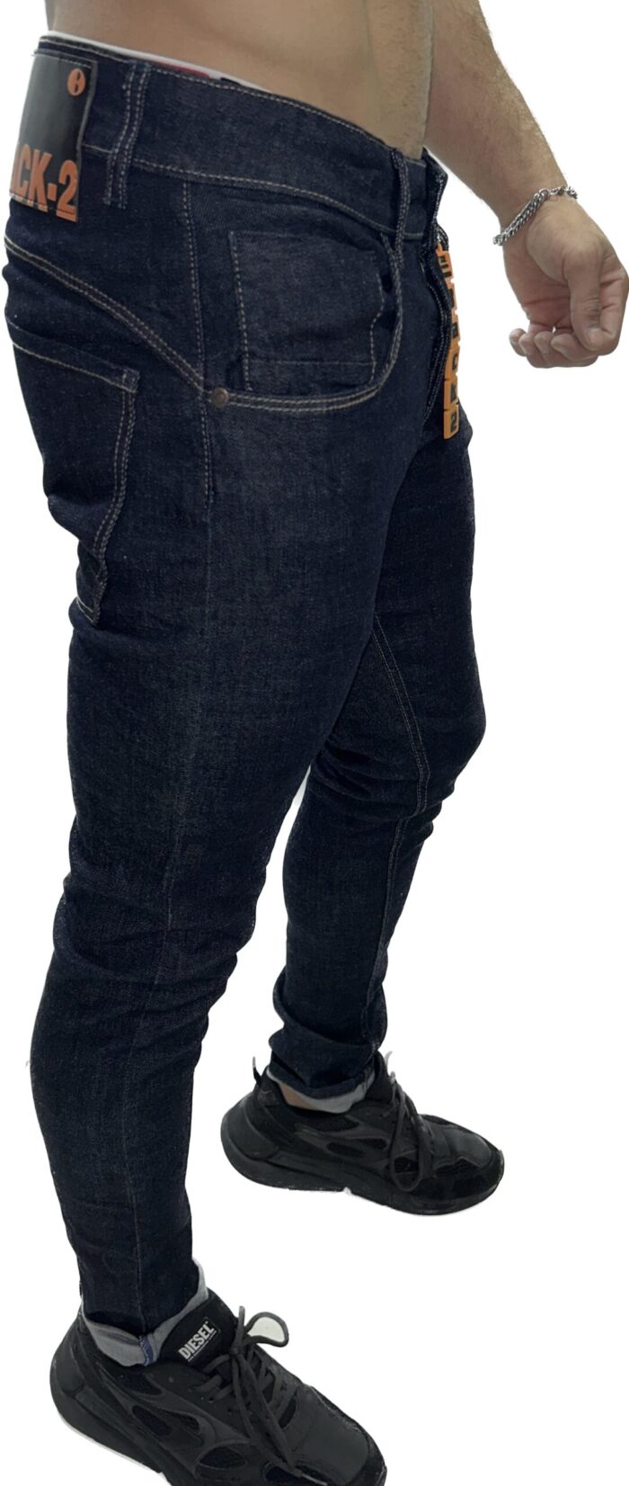 BACK2JEANS MENS DENIM PANTS DARK JEAN - Image 4