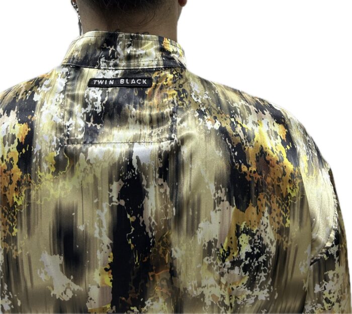 TWIN BLACK MENS SHIRT SATEN GOLD 02-2068 - Image 3